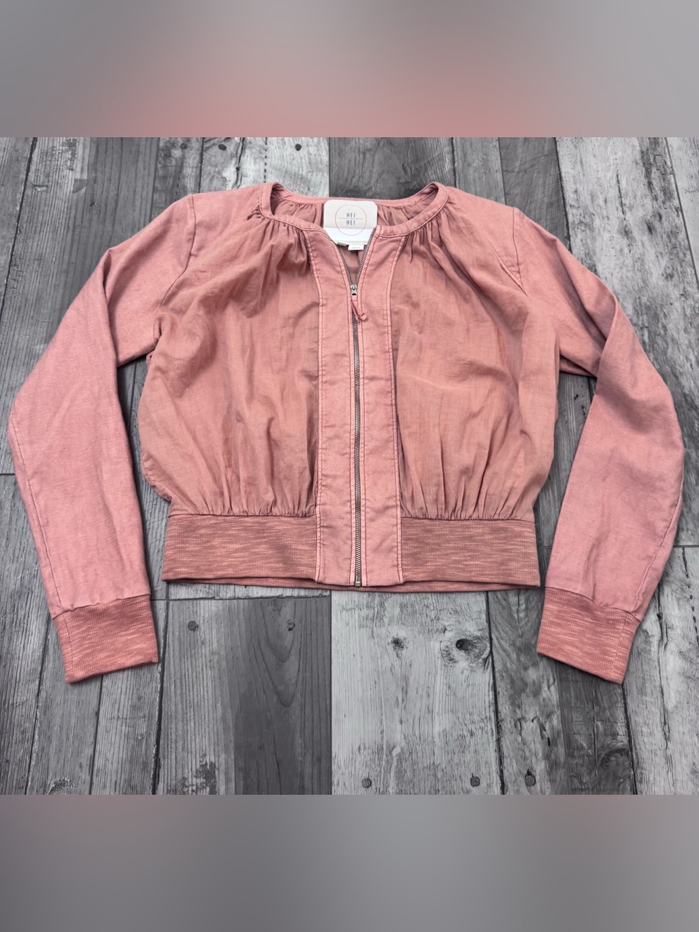Anthropologie Hei Hei Anorak Jacket Women’s Small Zip Waist Utility Waist Pink